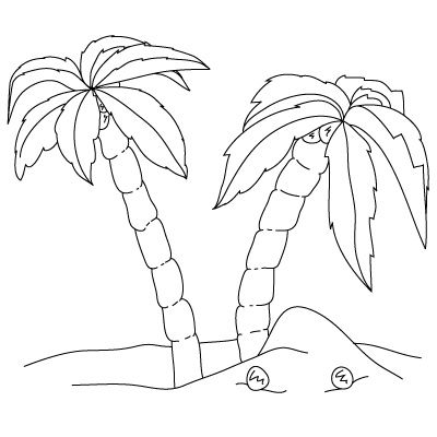 как рисовать пальмы