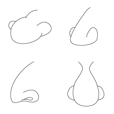 как рисовать носы