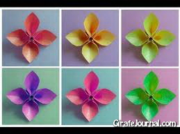 Оригами лепесток цветка: видео инструкция