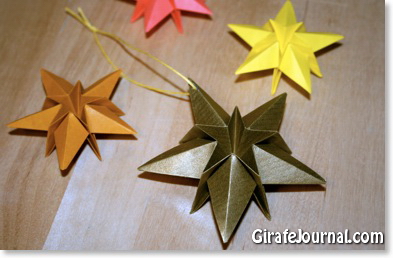 Оригами звезда на праздник: видео инструкция