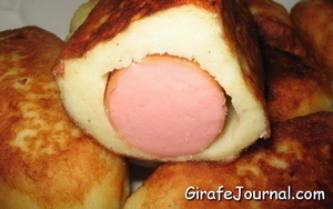 Сосиски в картофельном тесте рецепт фото