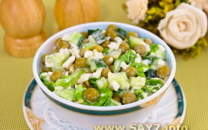 Салат из зеленого горошка с картофелем и огурцами – вкусно и полезно фото