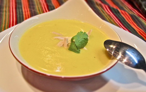 Овощной суп-пюре с крольчатиной фото